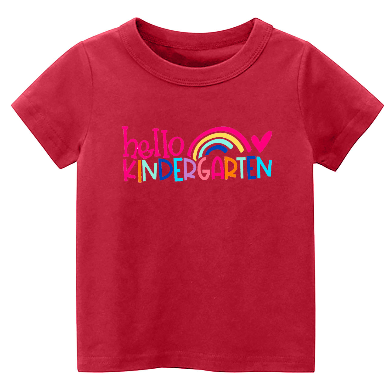 Hello Kindergarten Colorful Rainbow Shirt