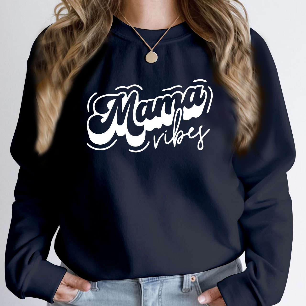 Mama Vibes Sweatshirt For Mom