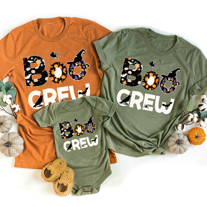 Happy Boo Crew Matching Family Halloween Shirts