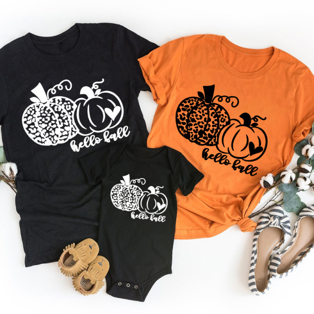 Hello Fall Matching Family Tees