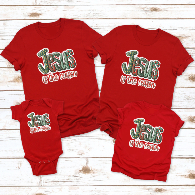 Jesus Is the Reason Christian Christmas Family Matching Shirt