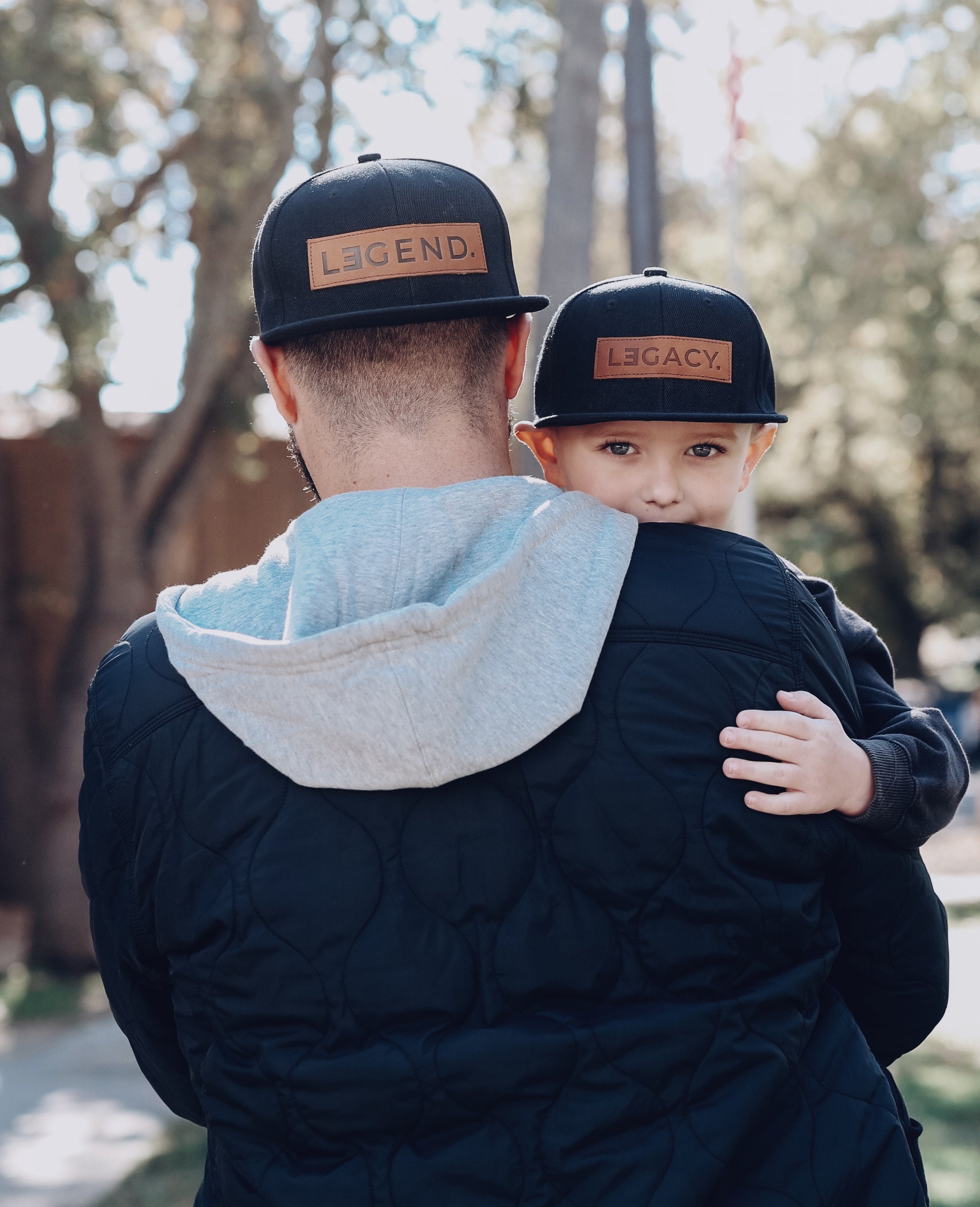 Family Matching Snapback Hat (Vegan Leather Patch)
