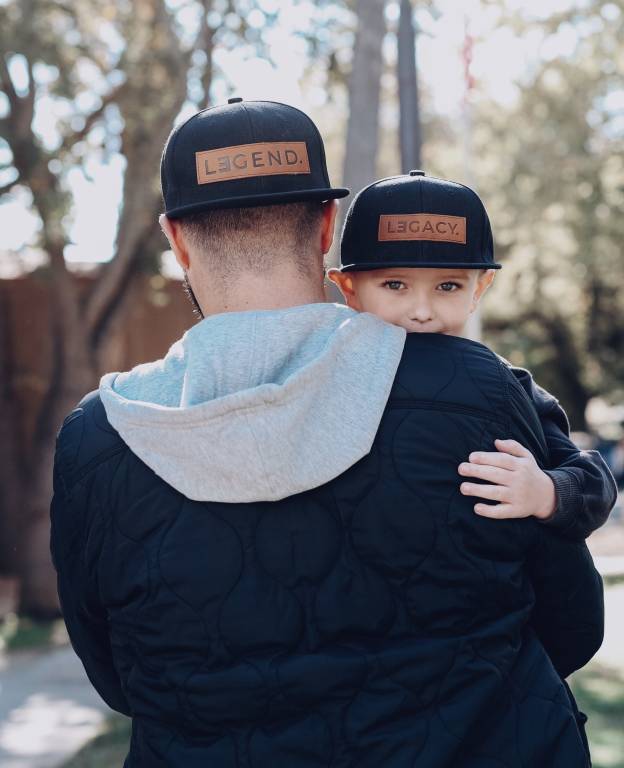 Family Matching Snapback Hat (Vegan Leather Patch)