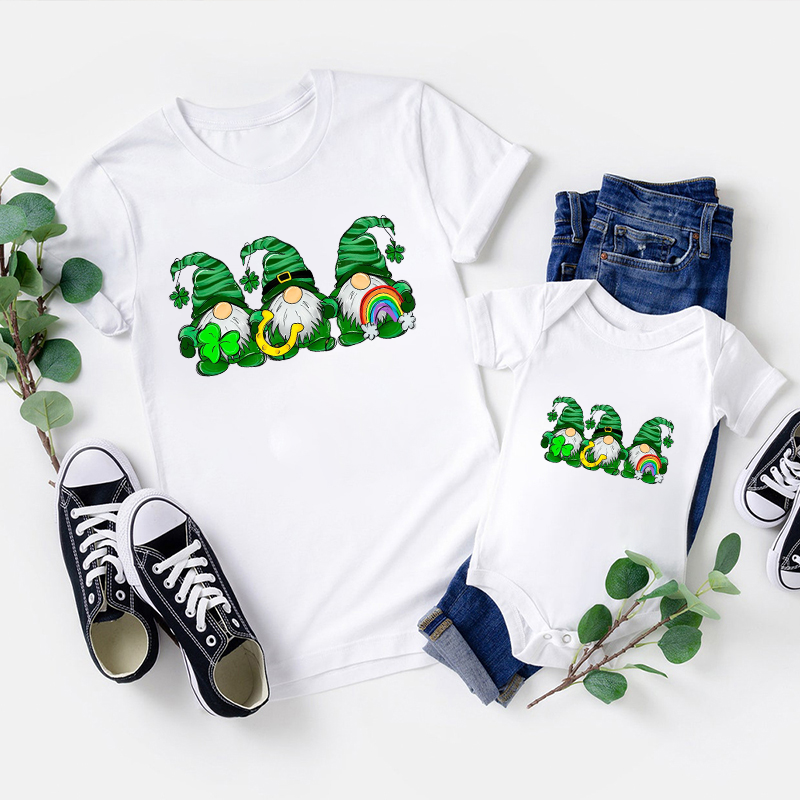 St. Patrick's Day Gnome Family Matching Shirt