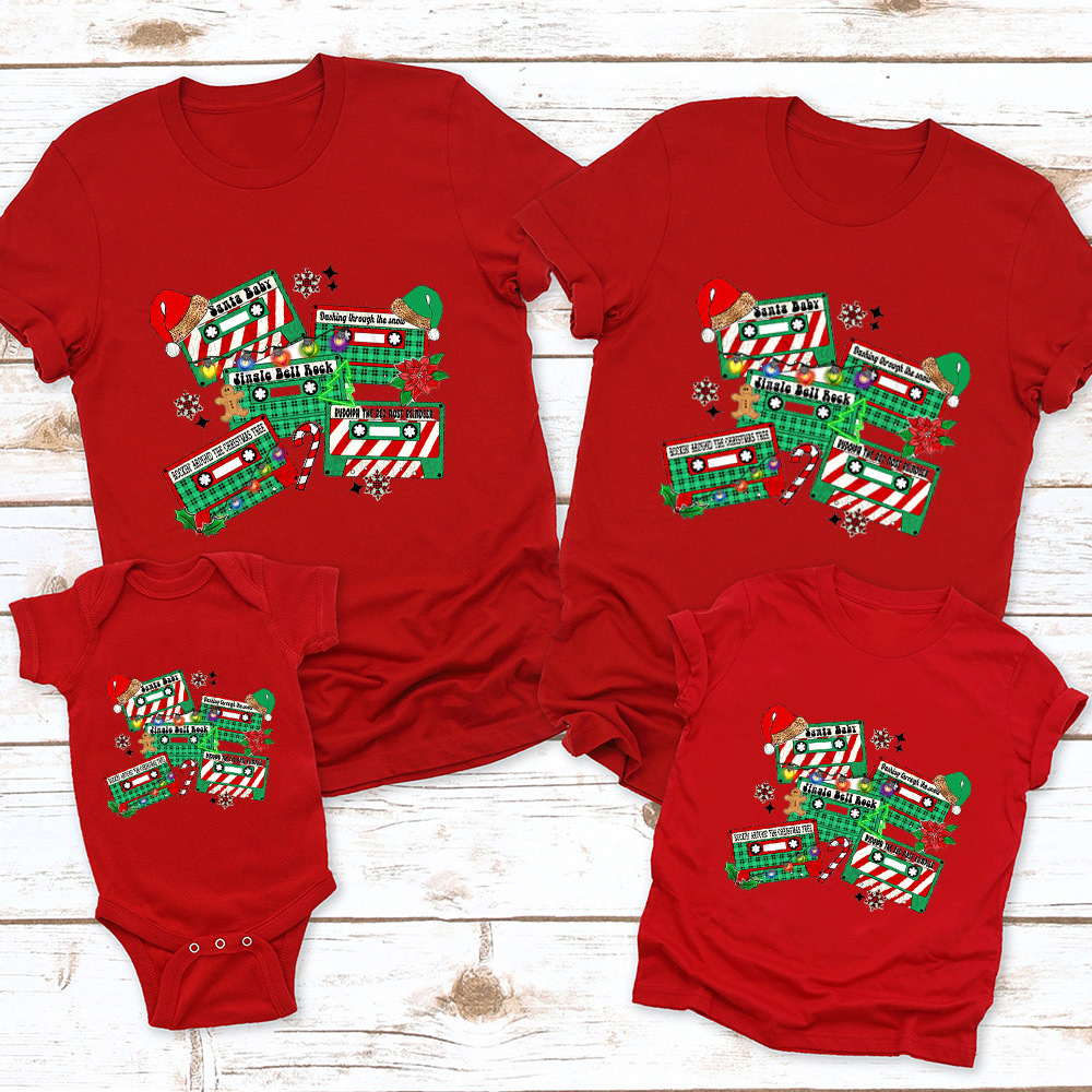 Christmas Holiday Tapes Family Matching Shirt