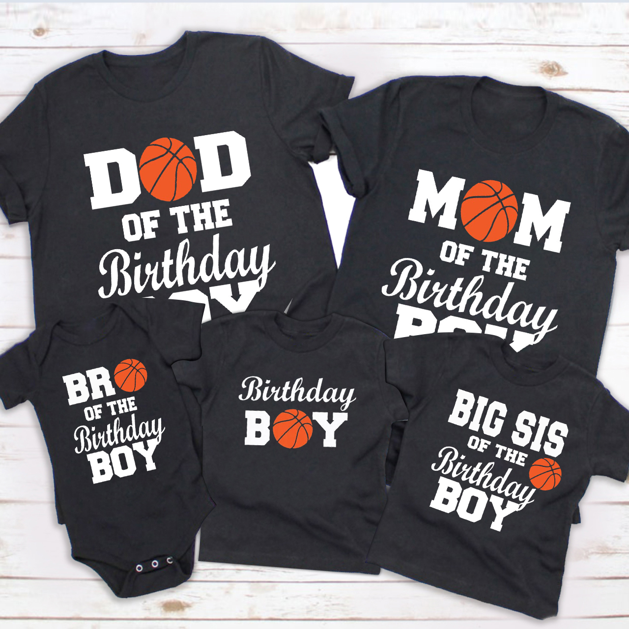 Birthday Basketball Family Matching  Bodysuit & Shirts 3