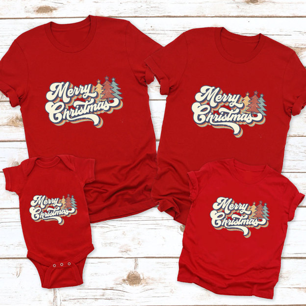 Vintage Merry Christmas Family Matching Shirt