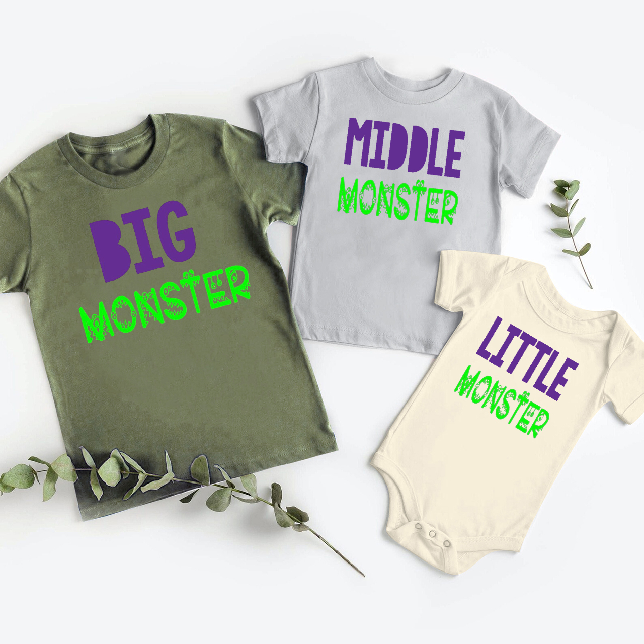 Personalized Monster  Family Matching Shirt