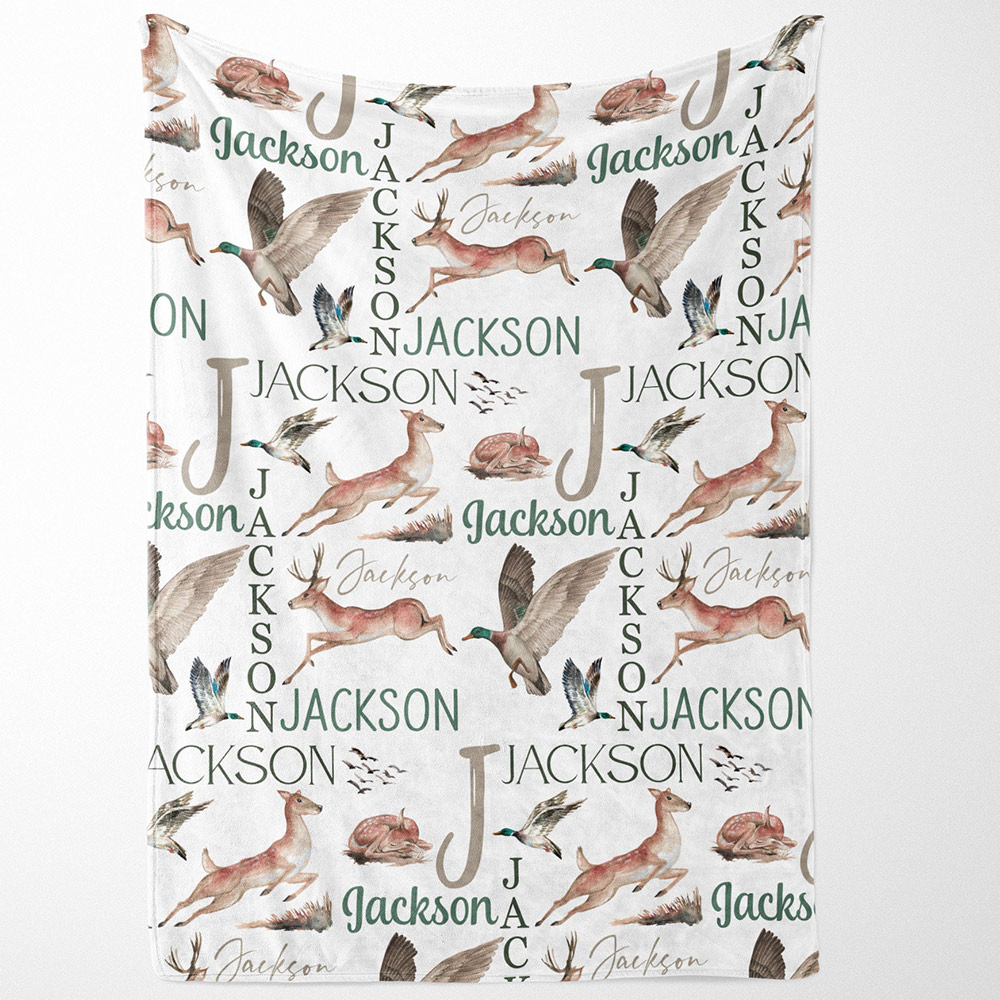 Personalized Mallard Duck Baby Blanket