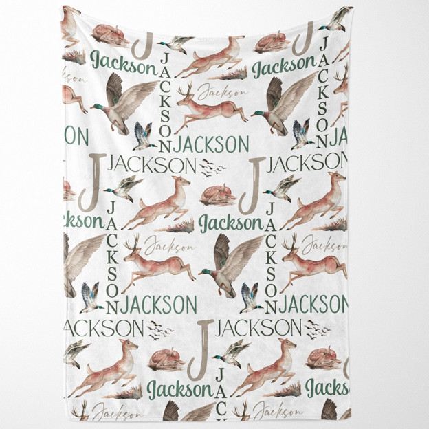 Personalized Mallard Duck Baby Blanket