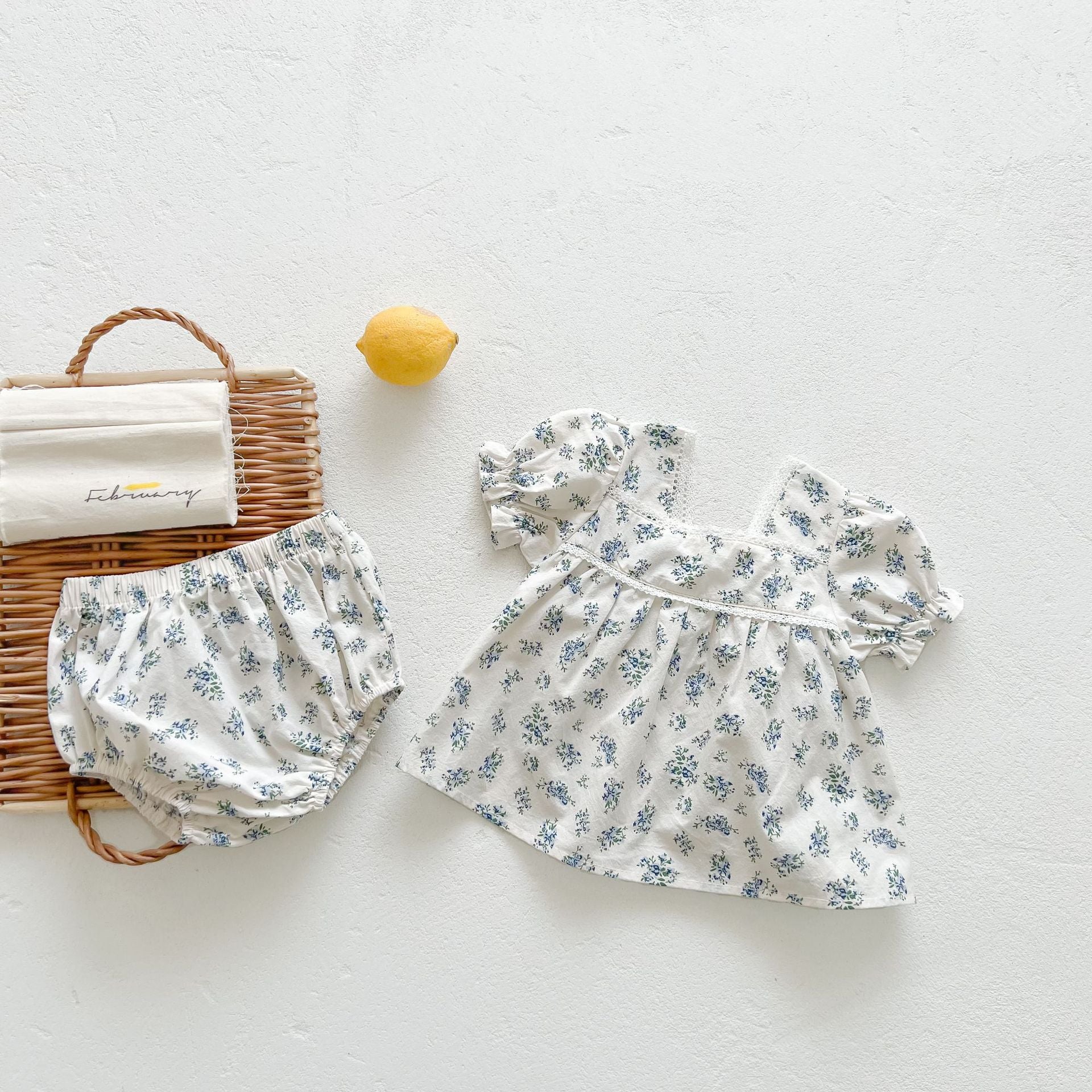 2 Colors Baby Girl Summer Floral Outfit