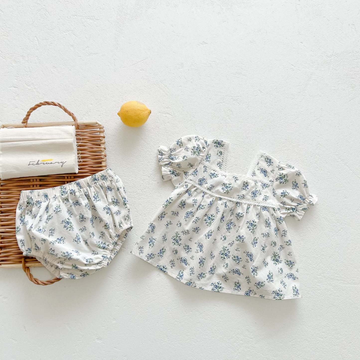 2 Colors Baby Girl Summer Floral Outfit
