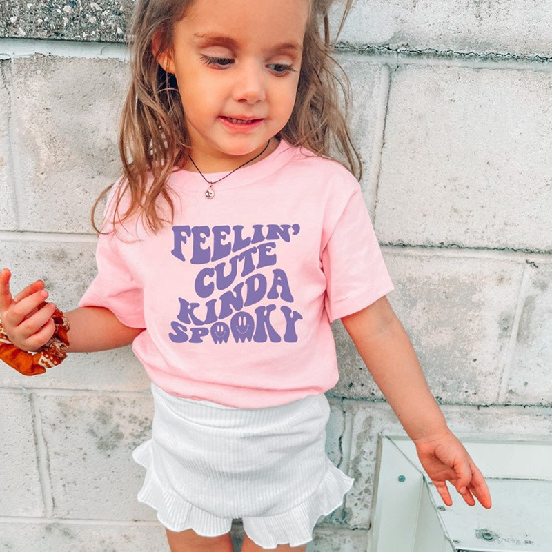 Feelin' Cute Kinda Spooky Toddler Halloween Shirt