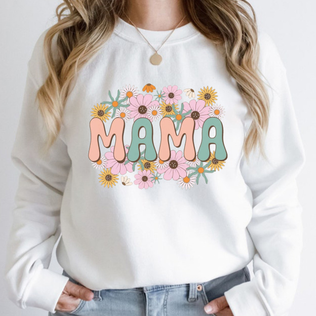 Retro Floral Gift For Mom Sweatshirt