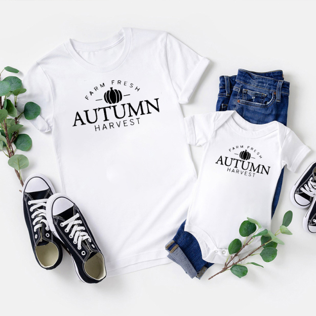Thanksgiving  Autumn Harvest Family Matching Shirt
