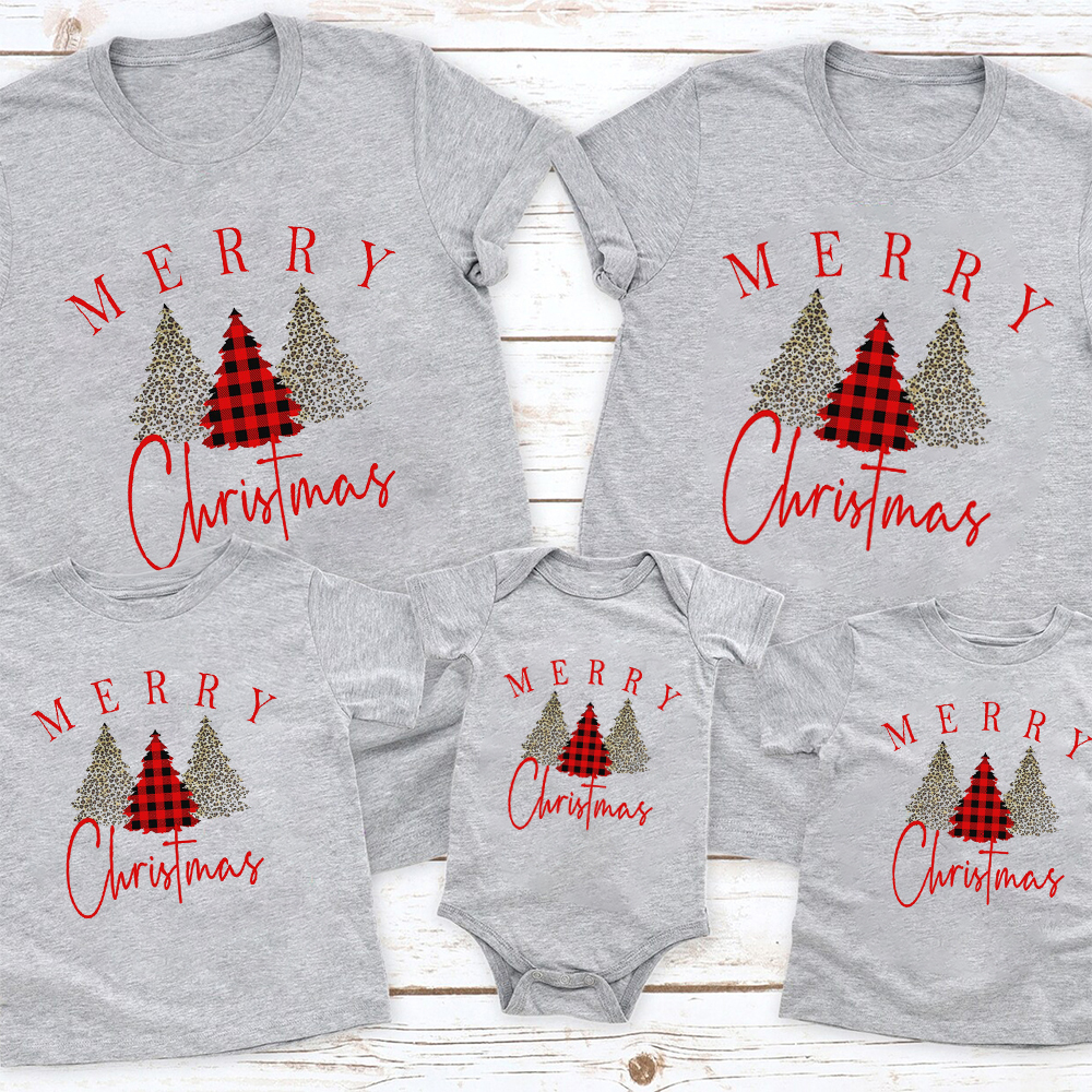 Merry Tree Christmas Family Matching Shirt