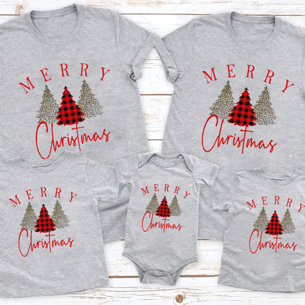 Merry Tree Christmas Family Matching Shirt