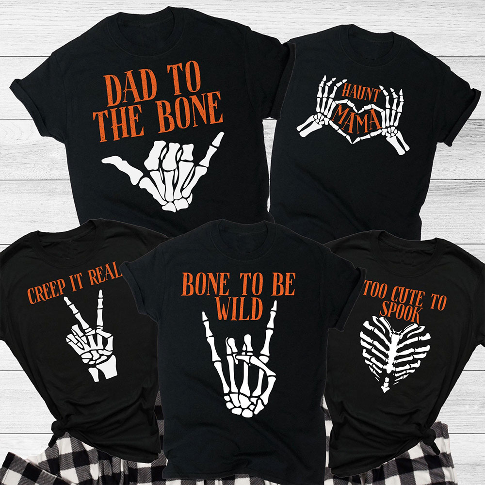 The Bone Halloween Family Matching Shirts