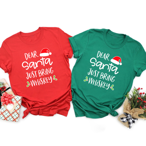 Personalized Dear Santa Matching Family T-Shirts For Christmas Party