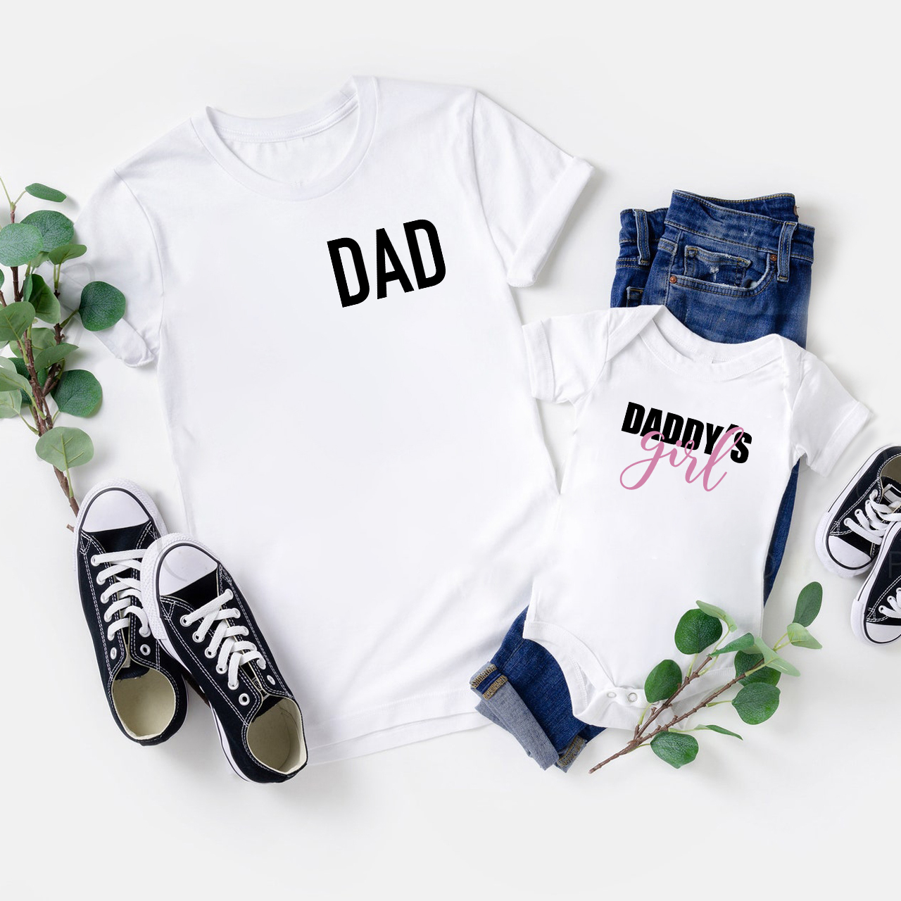 Matching Dad's Girl Father's Day Bodysuit & Shirts