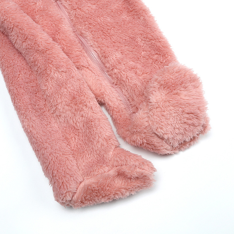 Cute Plush Bear Ears Romper