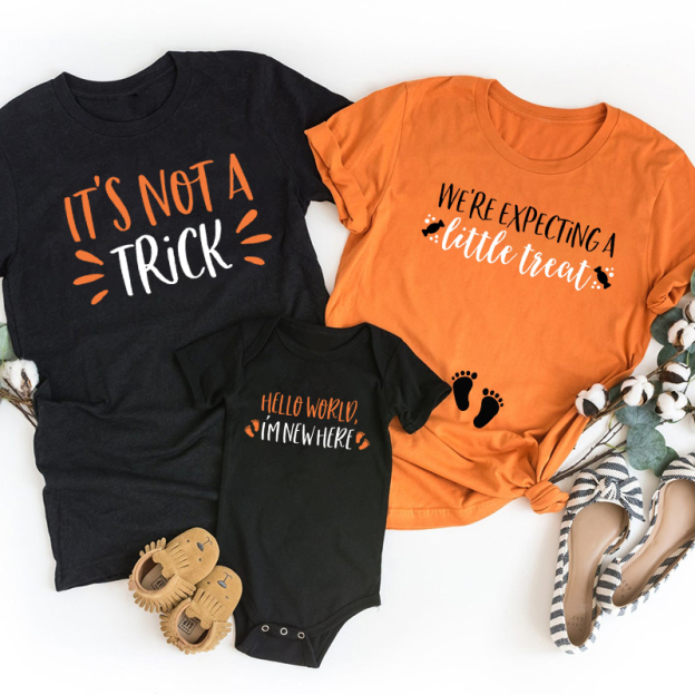 Couples Halloween Pregnancy Announcement Shirts