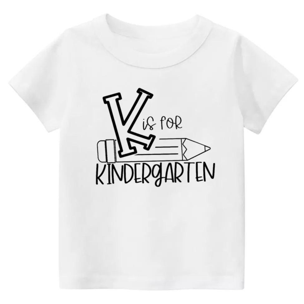 K Is For Kindergarten Kids Shirt