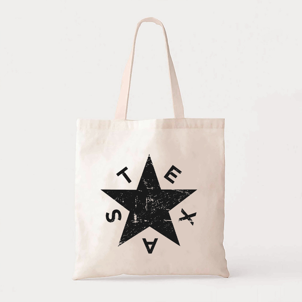 Distressed Lone Star Texas Tote Bag
