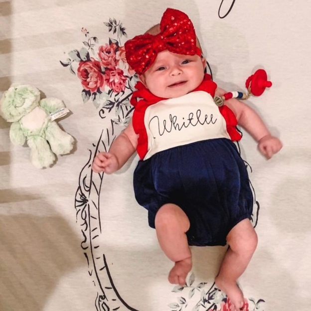 Personalized Girls Romper 0-24M