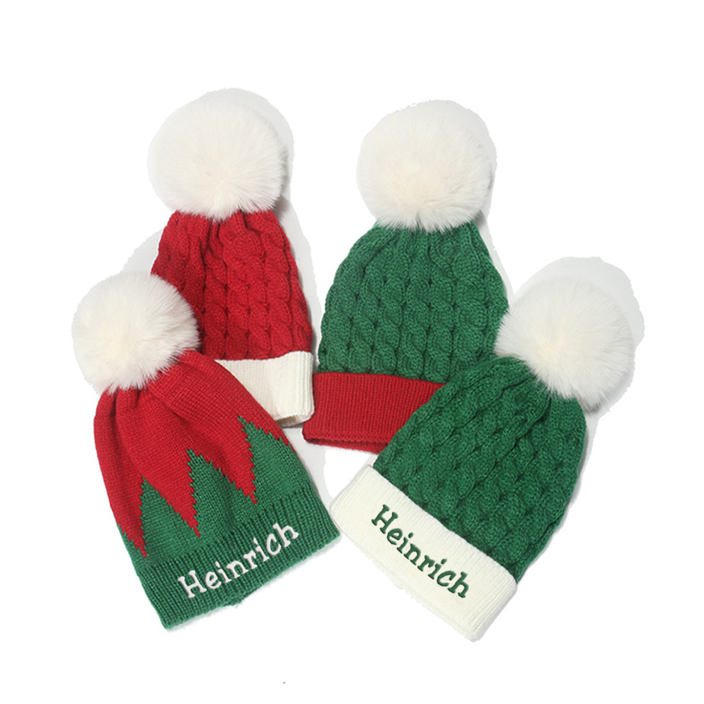 BambooMN JubileeYarn Loom Knitting Pattern Kit for Beginners - Kids Winter  Hat Set - Green Winter Hat & White Pompom