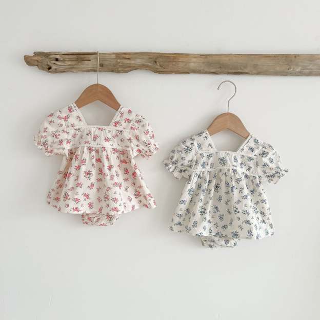 2 Colors Baby Girl Summer Floral Outfit