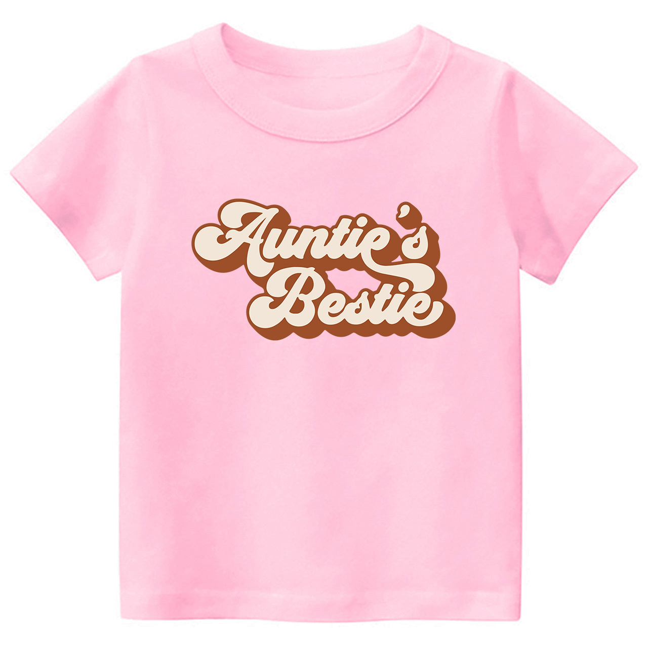 Auntie's Bestie Retro Natural Kids T-shirts