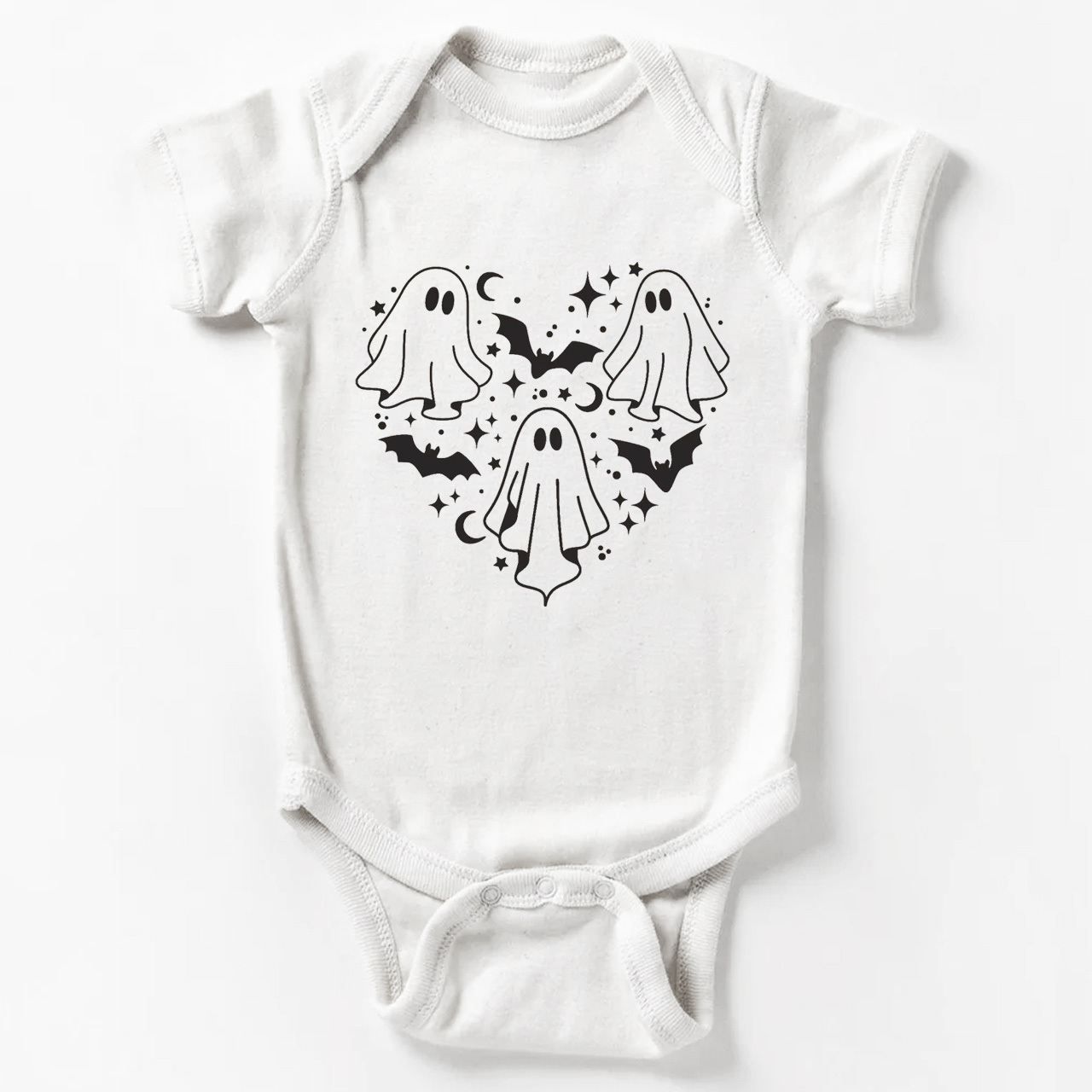 Ghost In Heart Halloween Baby Bodysuit