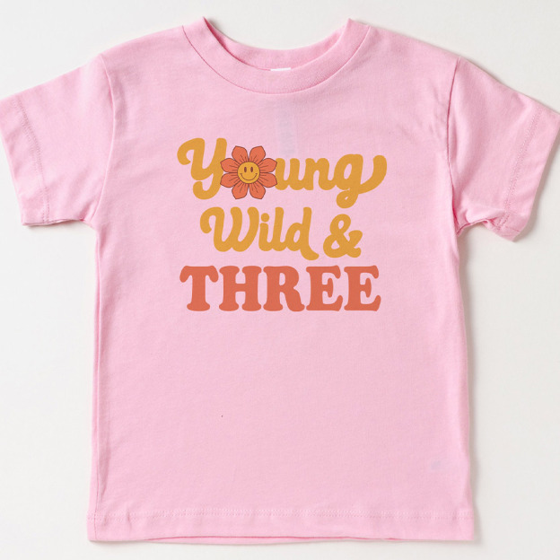 Young Wild & Three Flower Shirt
