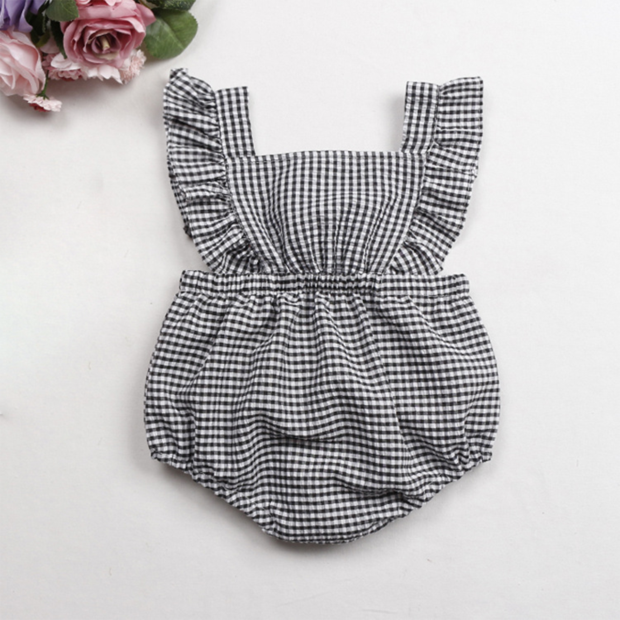 Plaid Baby Girl Summer Jumpsuit