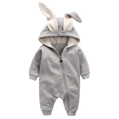 Personalized Baby Hooed Bunny Romper (Embroidery)
