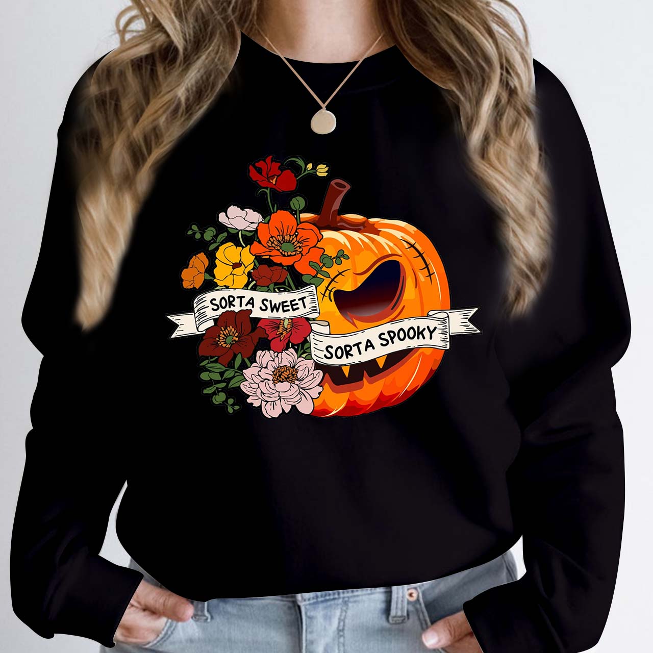 Halloween Sweet Sorta Spooky Sweatshirt For Mama