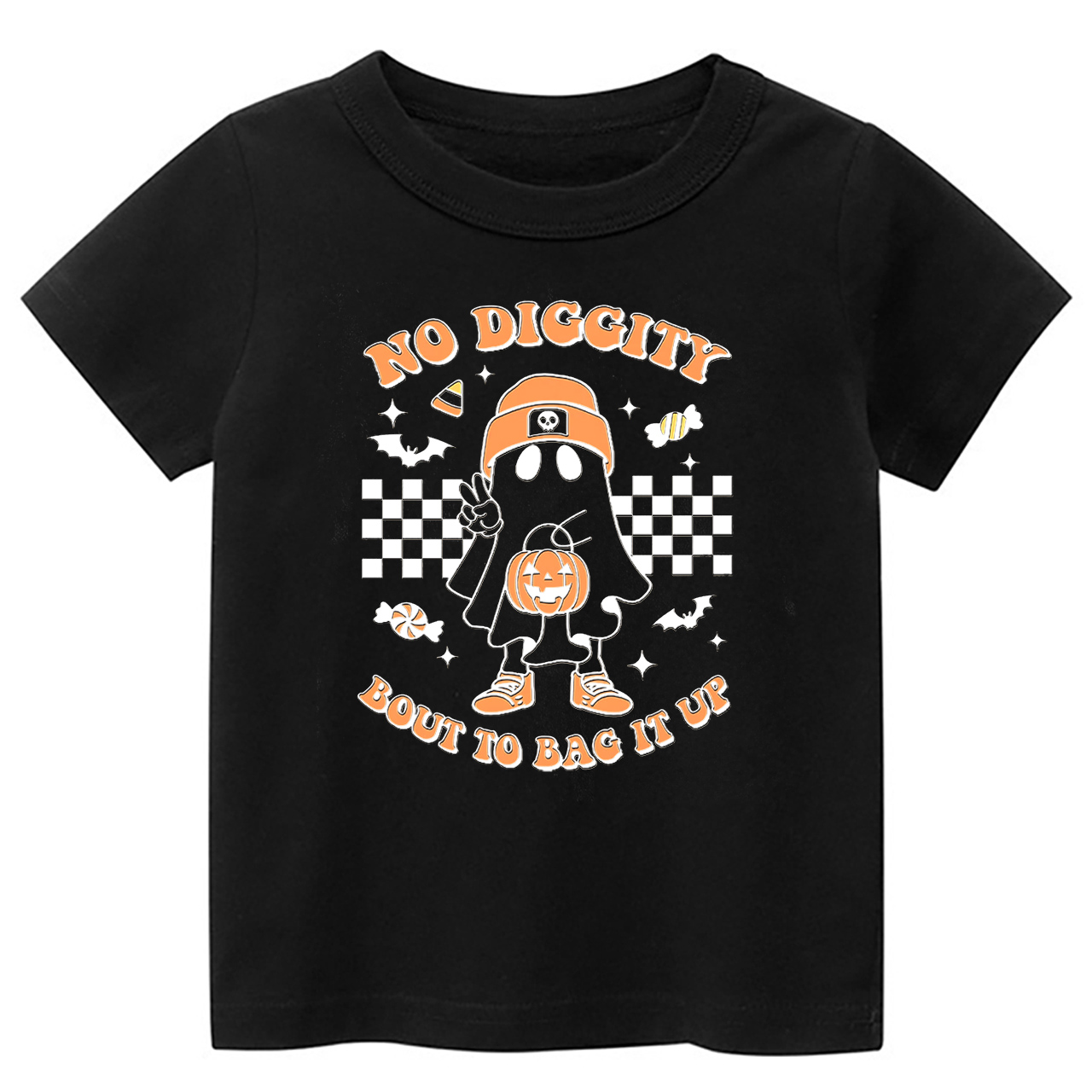 Halloween No Diggity Bout To Bag It Up Kids Shirt 