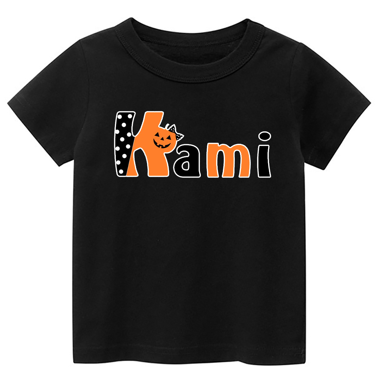Personalized Halloween Pumpkin Letters Kids Shirt