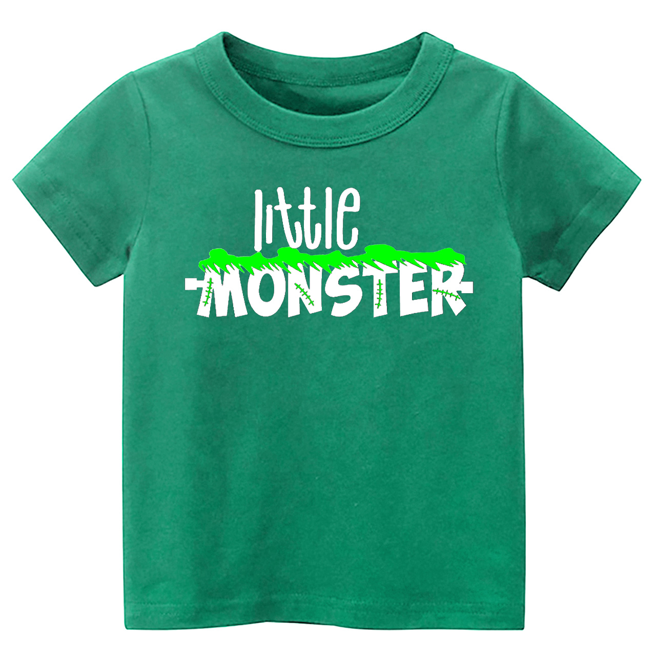 Halloween Little Monster With Green Scar Kids Shirt 