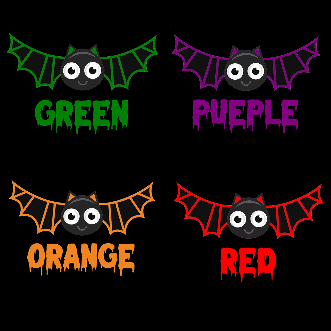 Halloween Personalized Bat Family Matching Shirts