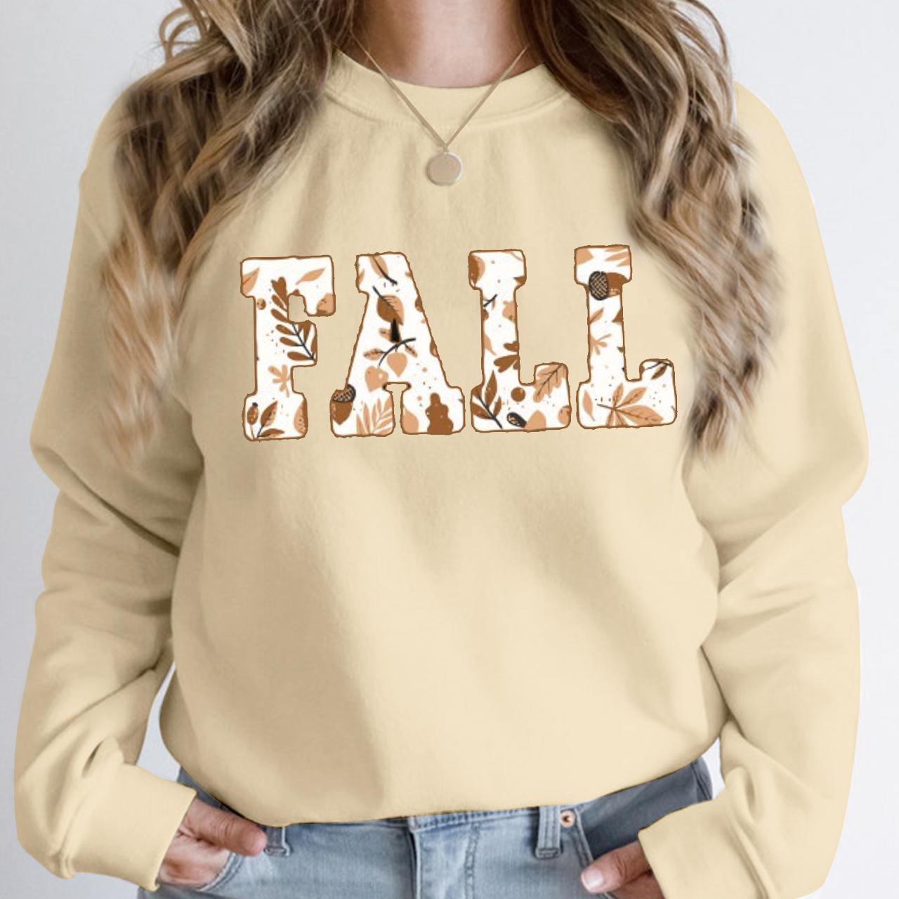 Halloween Fall Leaves Sweatshirt For Mama