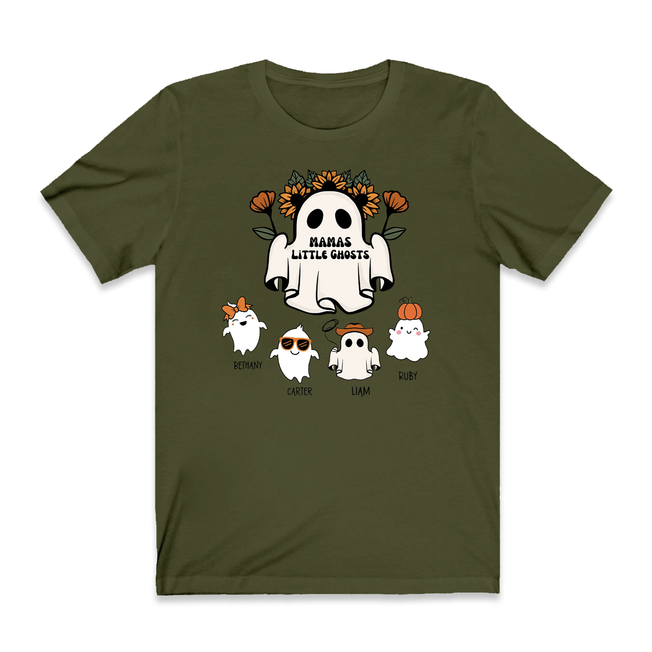 Personalized Cute Ghost Halloween Shirts For Mama