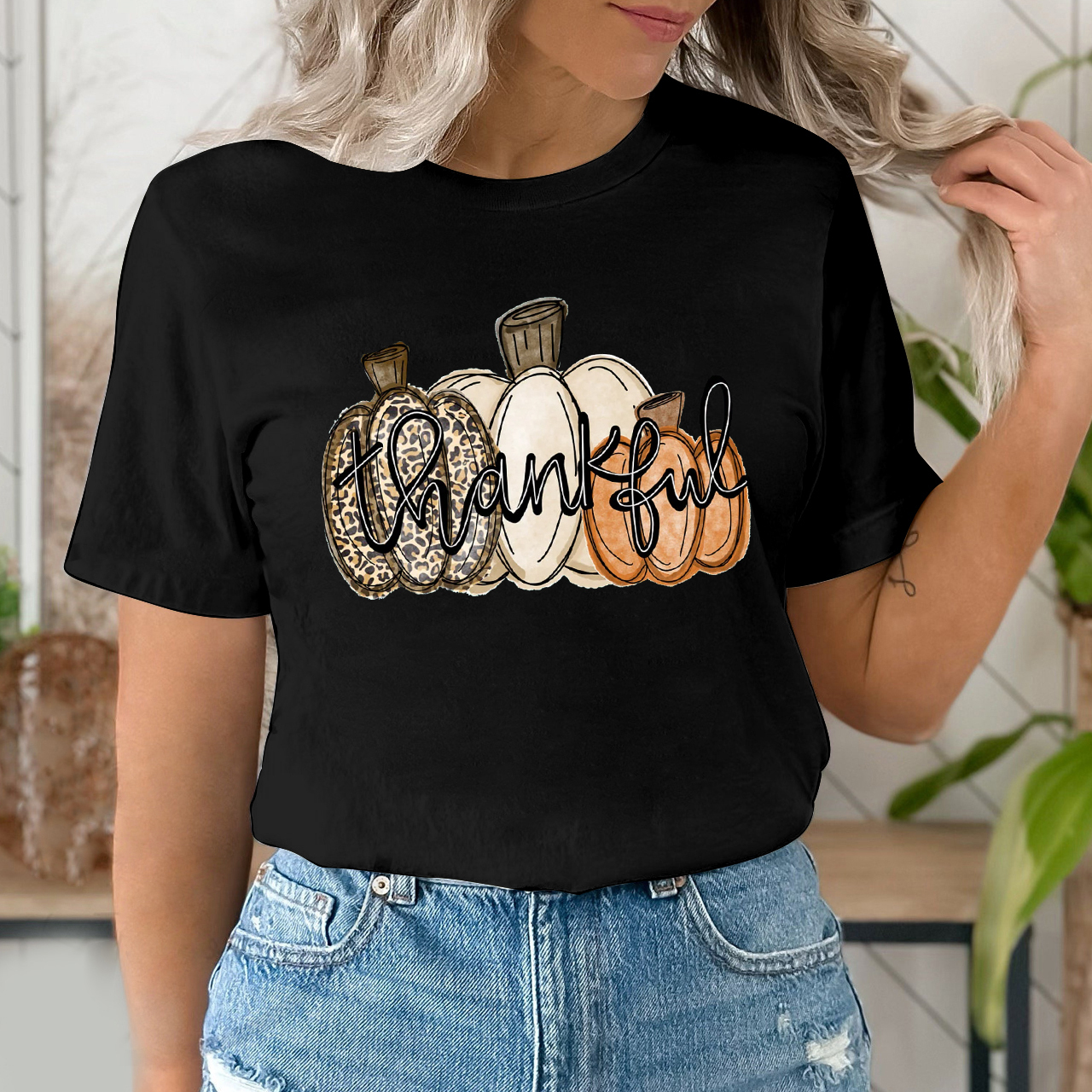 Leopard Pumpkin Fall Shirts For Her
