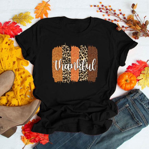Leopard Thankful Fall Shirts