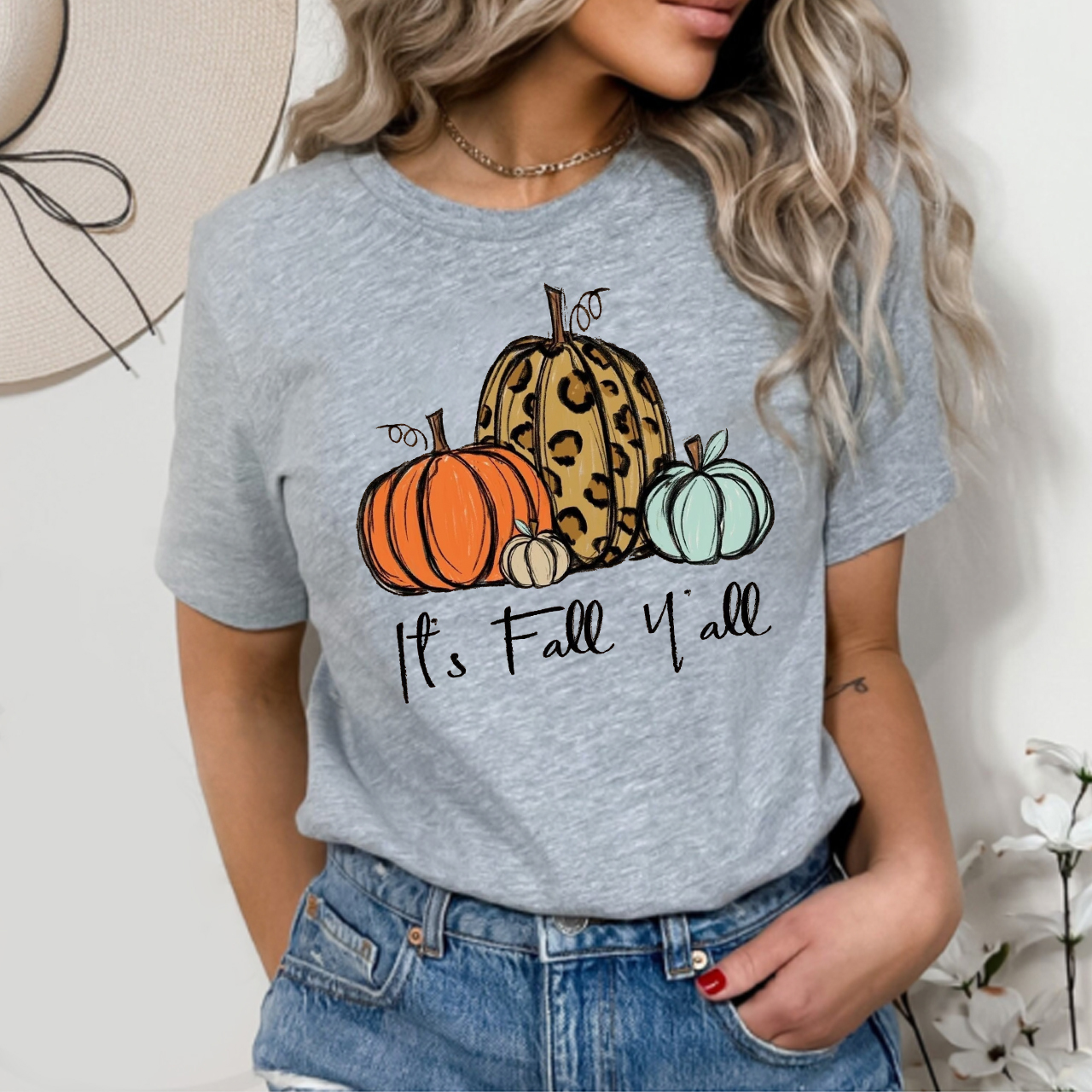 Its Fall Yall - Pumpkin Shirt For Her