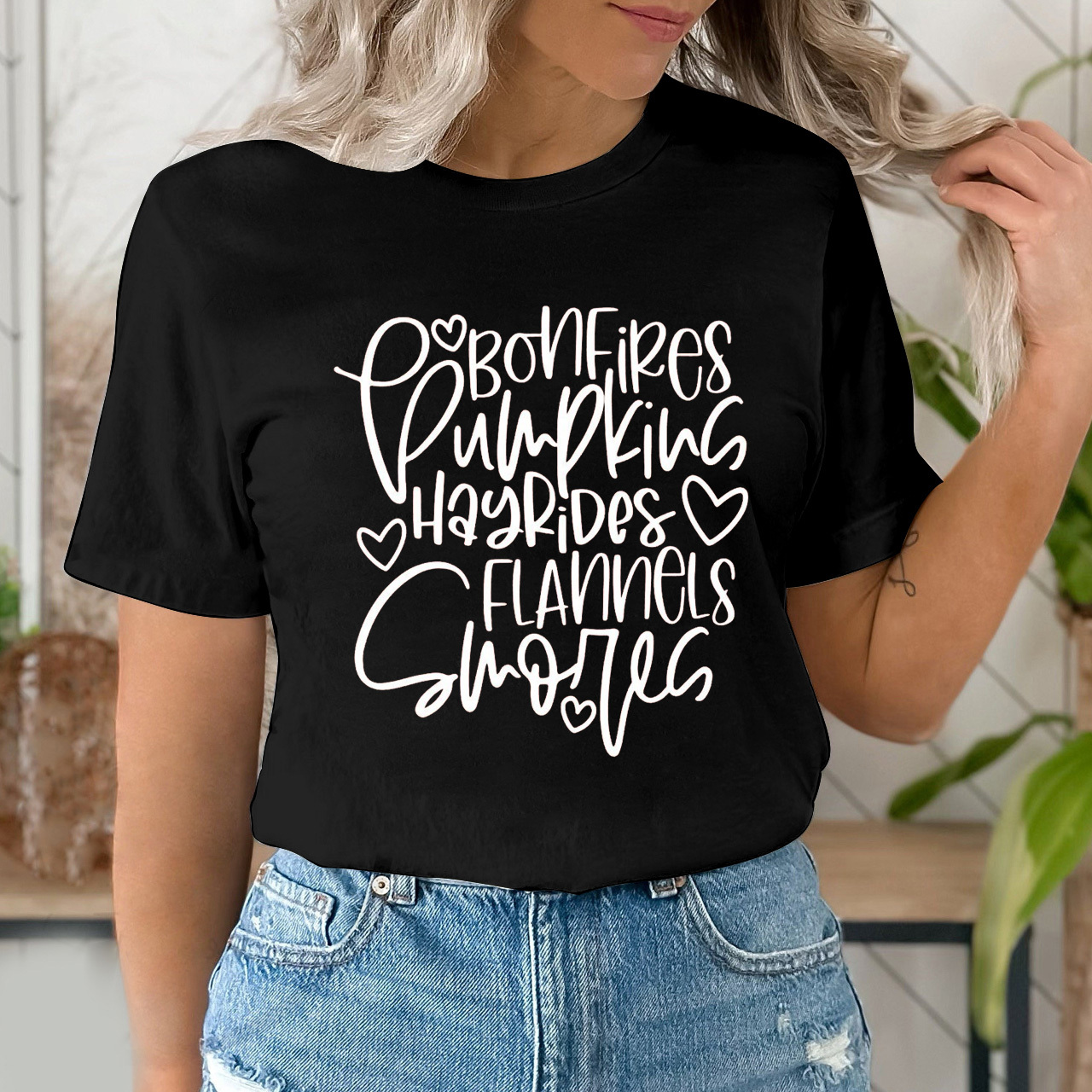 Cute Fall Words Shirts For Her