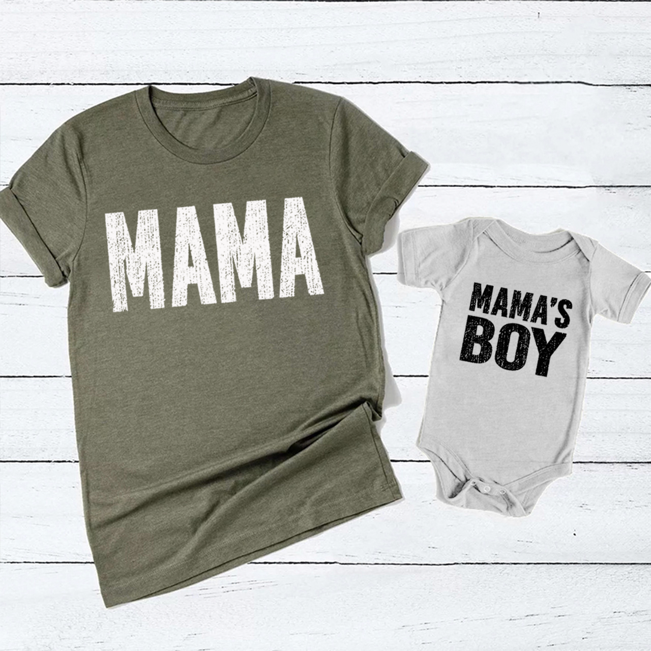 Camo Mama and Son Matching T-Shirts