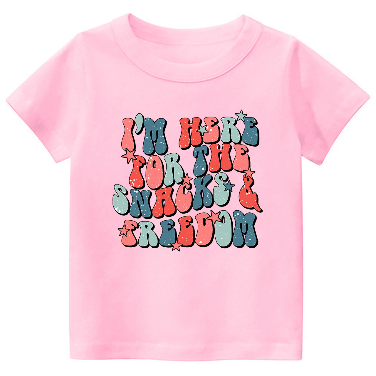I'm Here For The Snacks&Freedom Independence Day Toddler Tees