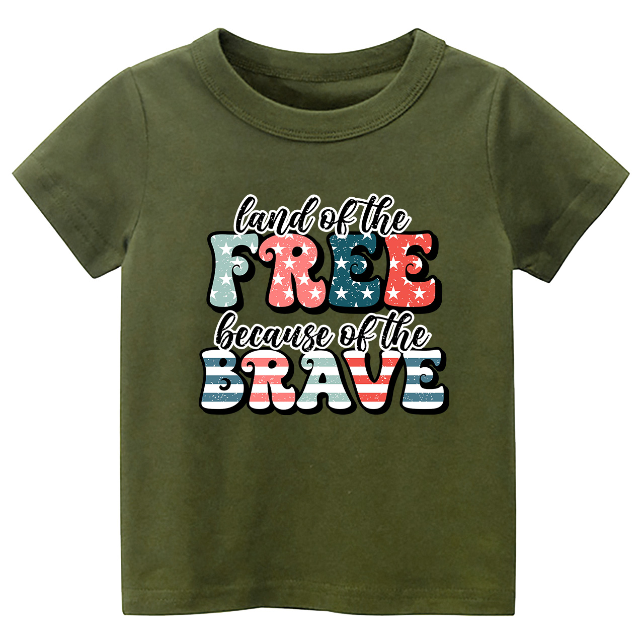 Land Of The Free Retro Toddler Tees